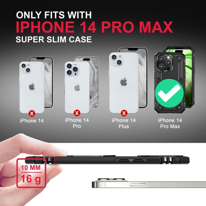 Actual product image Nalia Shockproof Military Style Ring Cover (Apple iPhone 14 Pro Max)