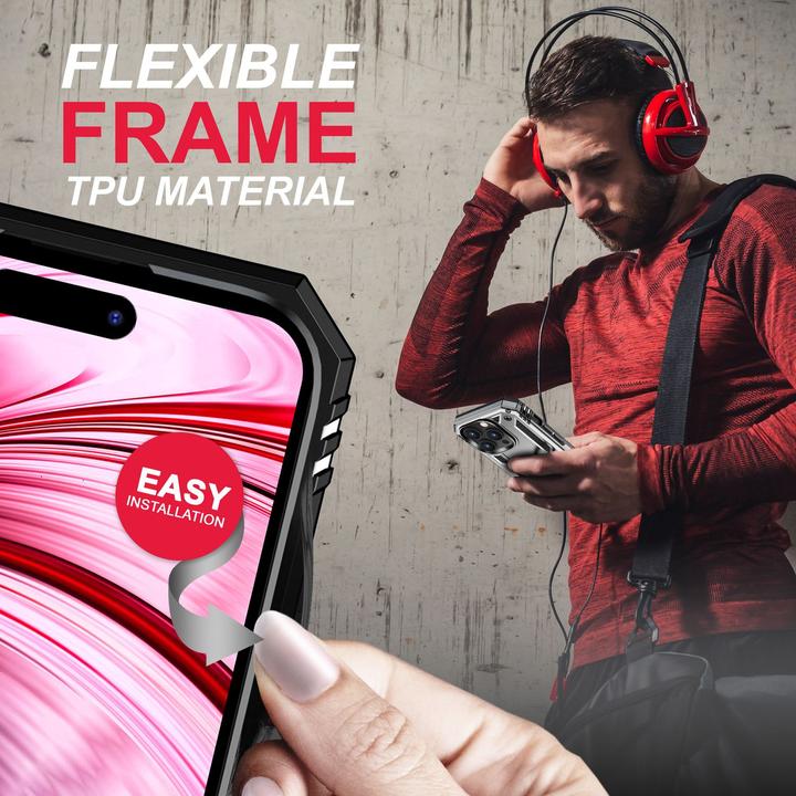 Produktbild Nalia Stossfeste Military-Style Ring Hülle (Apple iPhone 14 Pro Max)