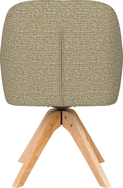 Image du produit White Label Living Chair Otis Green Wooden Swivel