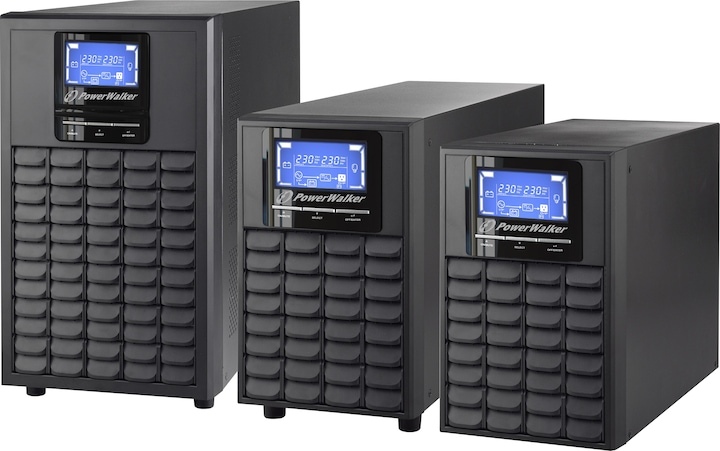 Produktbild Powerwalker VFI 3000 C LCD 3000VA 2400W Online USV Tower Doppelwandler SNMP Slot (3000 VA, 2400 W, Online-Doppelwandler USV)