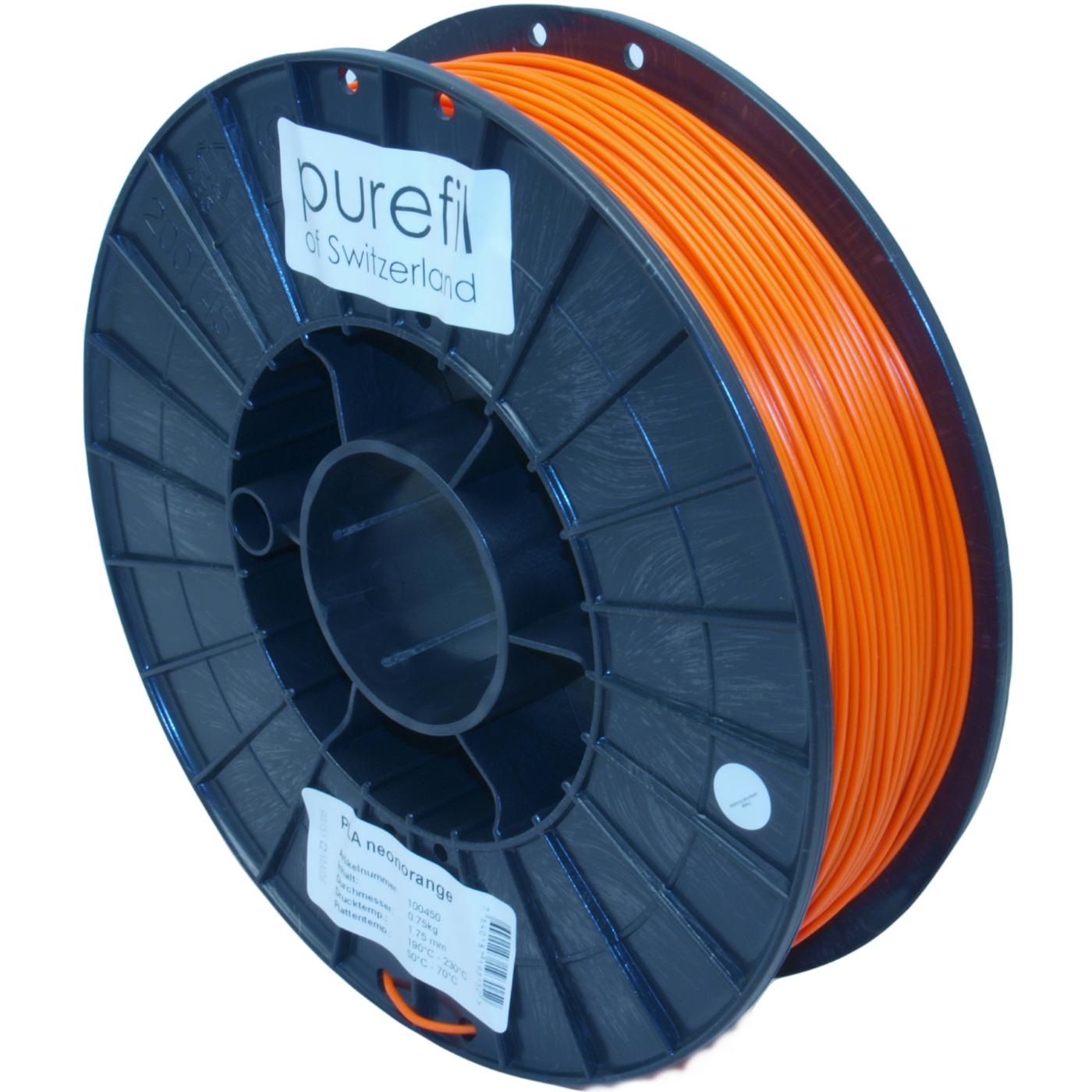Thumbnail - Purefil FIlament (PLA, 1.75 mm, 750 g, Orange), 3D Filament, Orange