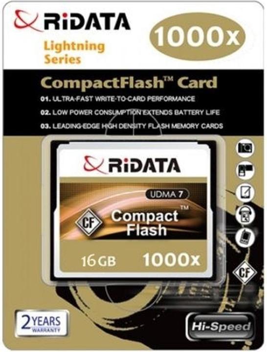 Actual product image Ridata CF 16GB Hispeed 1000X UDMA7 (8020119) (16 GB, CF)