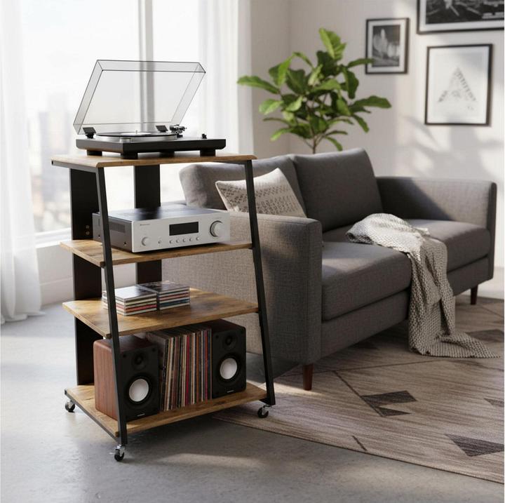 Produktbild Relaxdays Hifi Rack mit 4 Ablagen (61 x 52 x 78 cm)