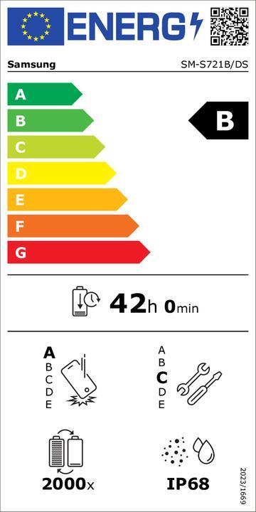 Energie-Label Samsung Galaxy S24 FE (256 GB, Graphite, 6.70", SIM + eSIM, 5G)