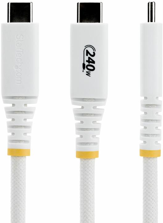 Immagine prodotto StarTech .com S2CEPR3MW-USB-CABLE, 3 m, USB C, USB C, USB 2.0, 0,48 Gbit/s, Bianco (3 m, USB 2.0, 240 W)