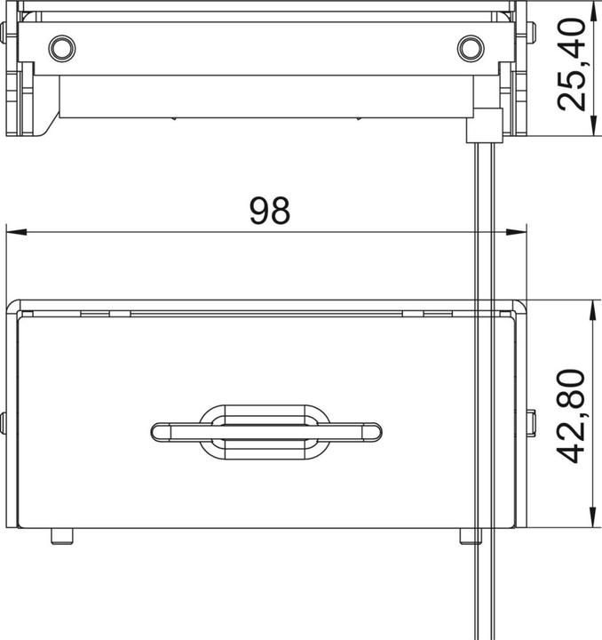 Actual product image OBO Bettermann OBO SAK-2 MS cord outlet for frame cassette brass