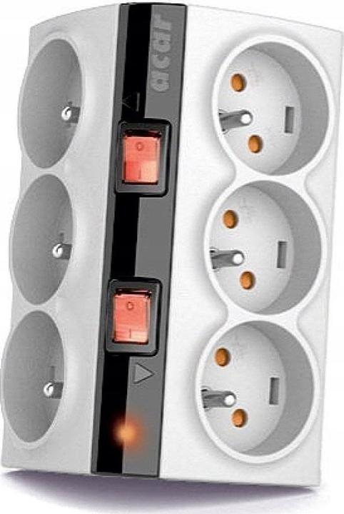 Actual product image HSK Power strip Acar Smart surge protector 6 sockets 3 m gray (W0156) (6 x, CEE 7/5, 3 m)