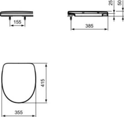 Produktbild Ideal Standard Toilet, stand Vidima Korona W908001, with lid, 350x610 mm