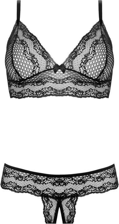 Productafbeelding Christine Le Duc Fleur Kant BHSet Zwart (M)