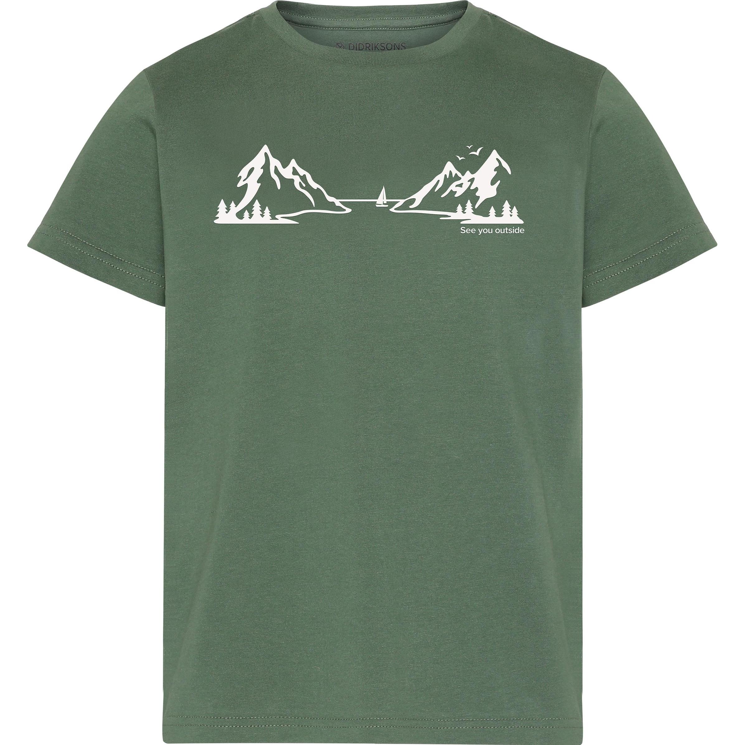 Didriksons, Unisex, Shirt, Kid's Mynta Explore 2, Grün, (130 B)