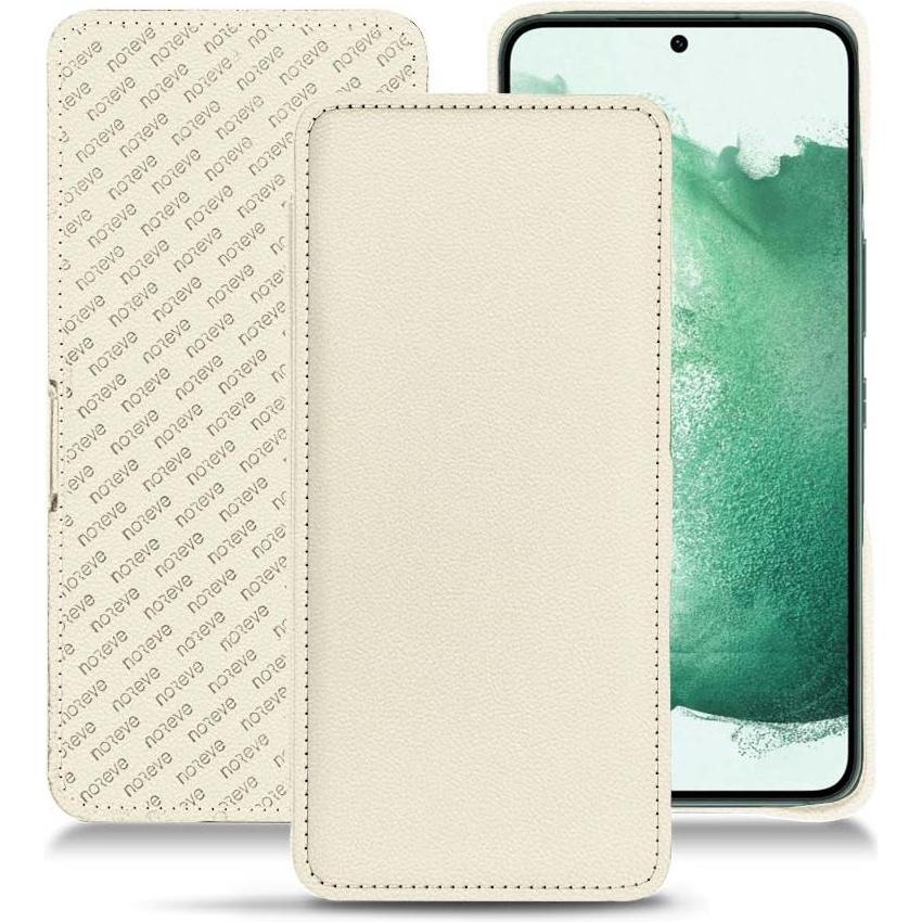 Noreve Lederschutzhülle horizontal (Samsung Galaxy S22+ 5G), Smartphone Hülle, Weiss