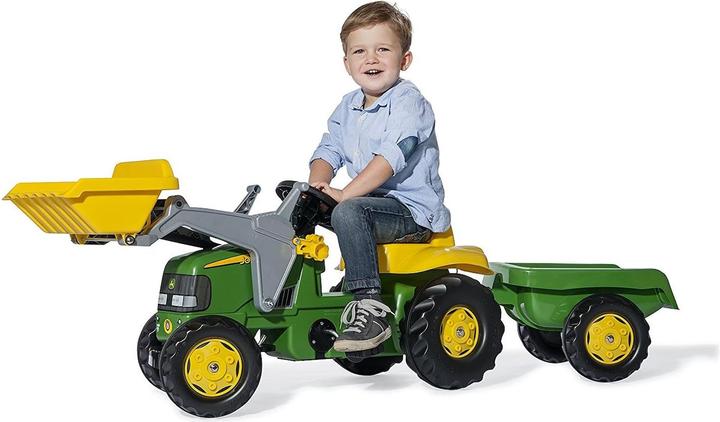 Actual product image Vedes John Deere Children's Pedal Tractor with Front Loader and Trailer
