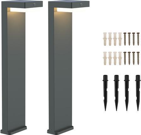 Actual product image Diebold 2er Set Solar-Leuchte mit PIR,Gun Grey (180 lm, IP44)