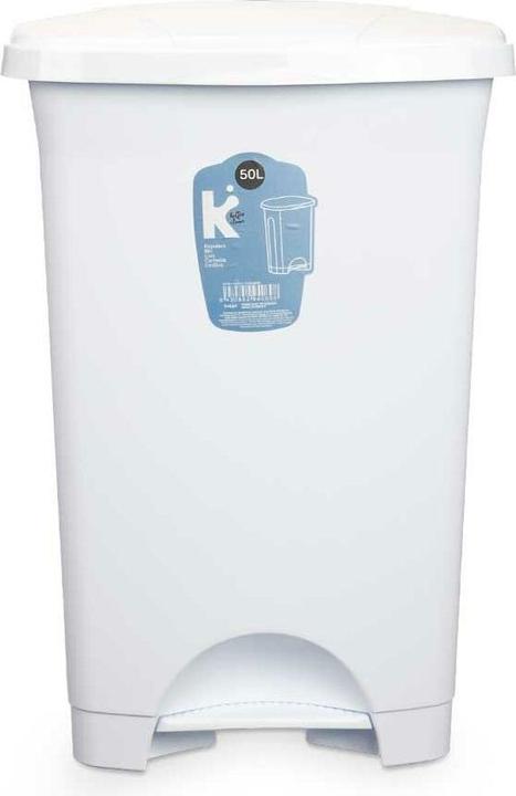 Actual product image Natec Papierkorb mit Pedal Weiss Kunststoff 50 L (3 Stück) (50 l)