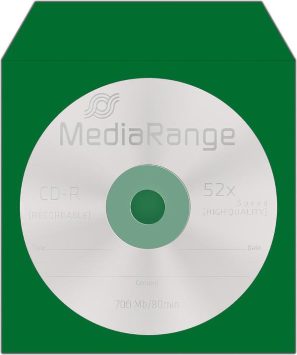 Actual product image MediaRange CD/DVD paper sleeves coloured with window