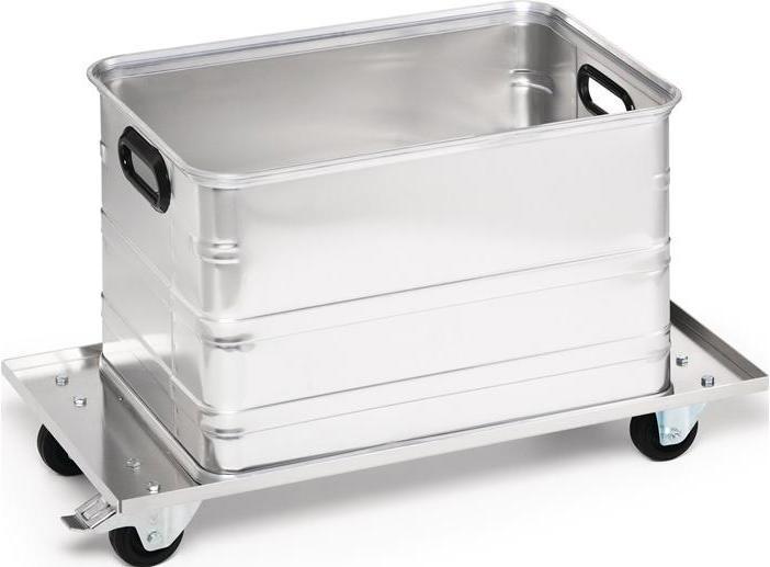 Immagine prodotto HP Autozubehör Carrello di trasporto in acciaio zincato per cassette in alluminio da 29 l - 91 l capacità di (50 kg)