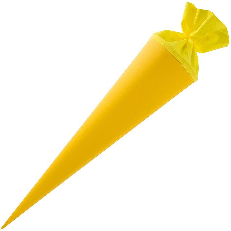 Goldbuch, Schultüte, Bastelschultüte rund 70 cm gelb mit Filzverschluss (70 cm)