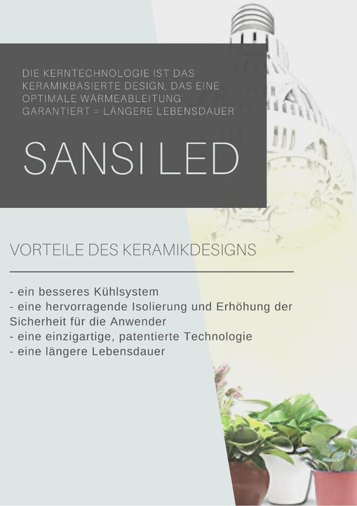 Produktbild Sansi LED Grow Light Bulb - Full Spectrum à 36 Watt (LED, 220 V)