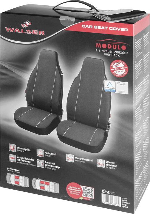 Produktbild Walser Auto-Sitzbezug Modulo 2 Vordersitzbezüge Universal Schonbezüge für Highbacksitze
