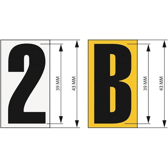 2x Eichner, Magnet, Magnetfolie schwarz auf gelb alphabetisch (1 x)