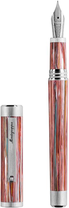 Montegrappa Iszez3ip s2 mg Fountain Pen, Zero Zodiac Pisces, Palladium, Steel Nib M (1x)