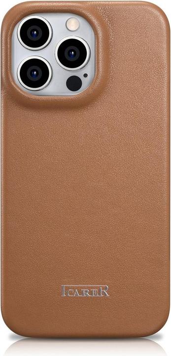 Image du produit iCarer CE Premium Leather Folio Case for iPhone 14 Pro Magnetic Flip Leather Folio Case MagSafe Brow (Apple iPhone 14 Pro)