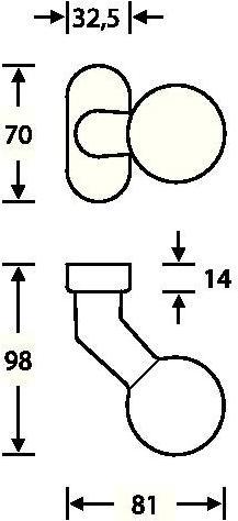 Produktbild FSB Profiltürknopf 07 0846 Material Edelstahl 6204 fest/drehbar (Türknopf)