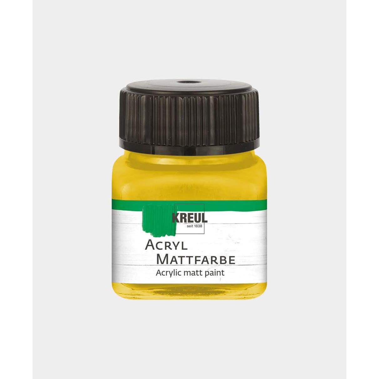 Kreul, Künstlerfarbe + Bastelfarbe, Acryl Mattfarbe, 20 ml (Gold, 20 ml)