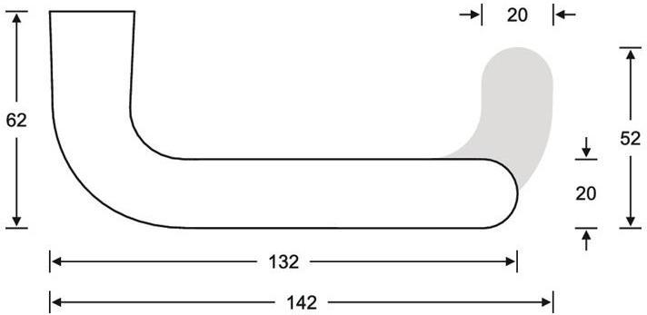 Produktbild FSB Türdrückerlochteil 10 1147 Aluminium F1 / naturfarbig DIN links / rechts (Türgarnitur)