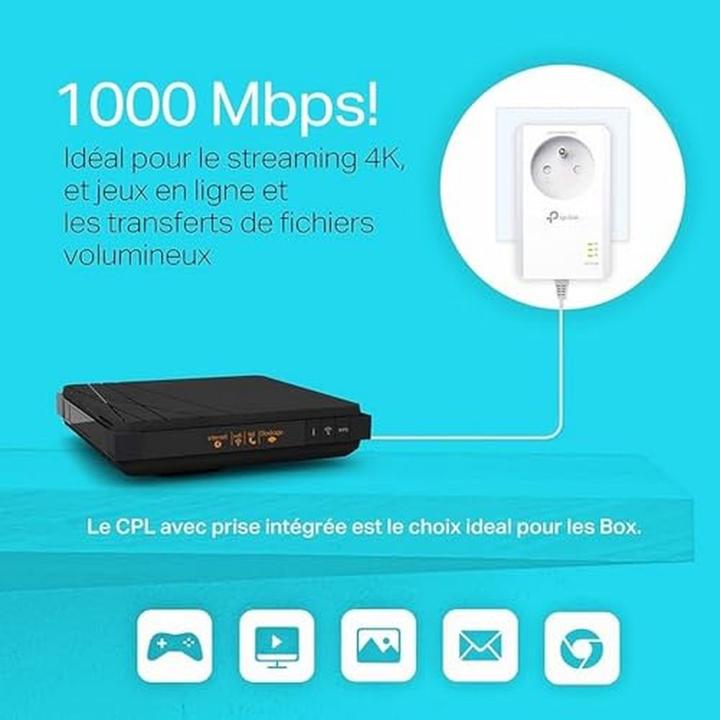 Productafbeelding TP-Link TL-PA7017PKIT(FR) Ingebouwde Ethernetpoort (e) (1000 Mbit/s)