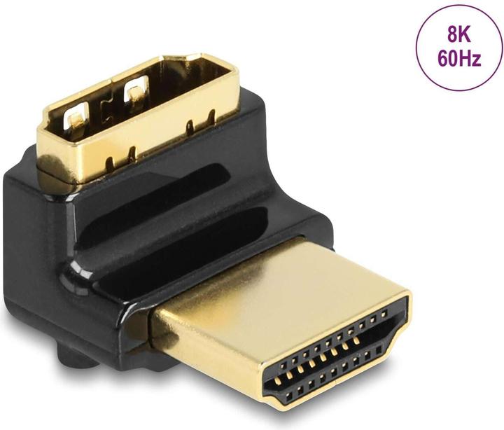 Image du produit Delock Adaptateur HDMI mâle/femelle 90° haut coudé 8K 60 Hz Métal (HDMI, 2.20 cm)