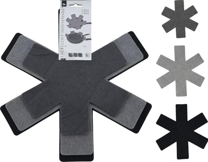 Actual product image Excellent Houseware Pan protector 6 pieces 38 cm (38 cm, Fabric)