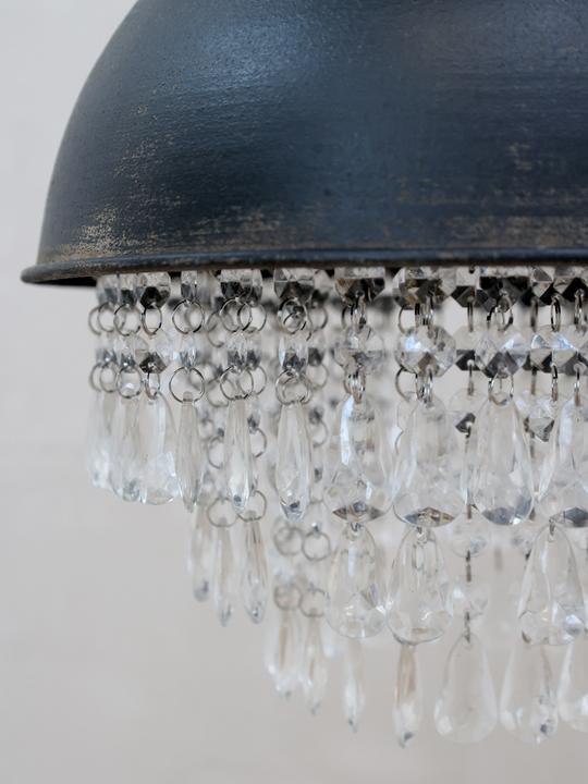 Produktbild Chic Antique Factory Hängelampe mit Kunststoffkristallen (E27)