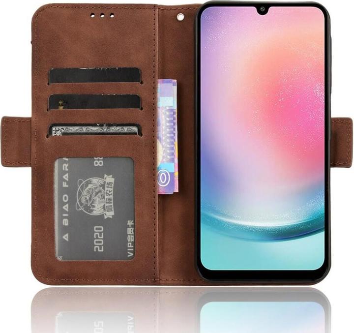 Actual product image Cover-Discount Galaxy A25 5G - Case with many card slots brown (Samsung Galaxy A25 5G)