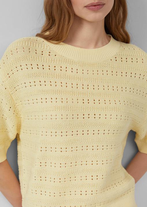 Produktbild s.Oliver Strickpullover Ajour-Pullover mit Halbarm (40)
