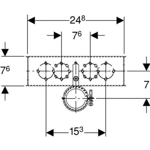 Thumbnail - Geberit, Zubehör Sanitärinstallation, GIS-Mepla Waschtisch-Set 461430001