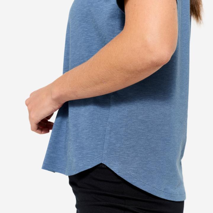 Produktbild Kimjaly Women's Short-Sleeved Yoga T-Shirt - Dark Blue (XXL)