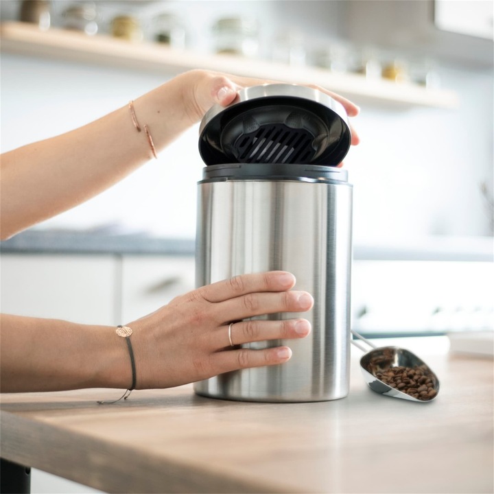 Actual product image Xavax coffee/tea tin Stainless steel tin for 1 kg coffee beans, with scoop (1 l)