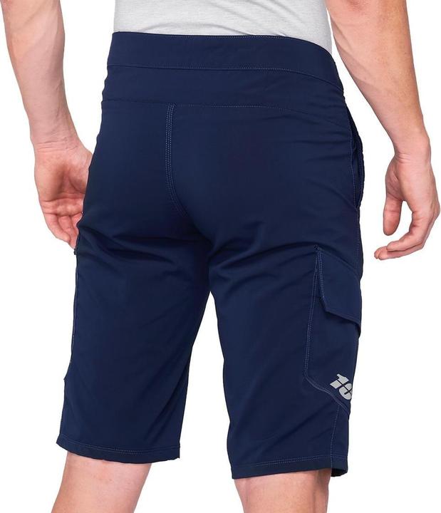 Actual product image 100% MTB WEAR Unisex Ridecamp, Navy Blue-32 Shorts, Navy Blue (Blue), 32 (32)