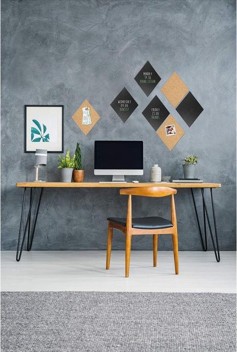 Image du produit Securit tableau noir/set de liège DIAMANT FB-CB-DIA 7 pièces 33.2x22.4x2cm