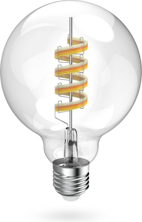Image du produit Hama Lampe LED intelligente, Matter, E27, globe, filament G95, RGBW, dimmable, avec application (E27, 4.90 W, 470 lm, 1 x, F)