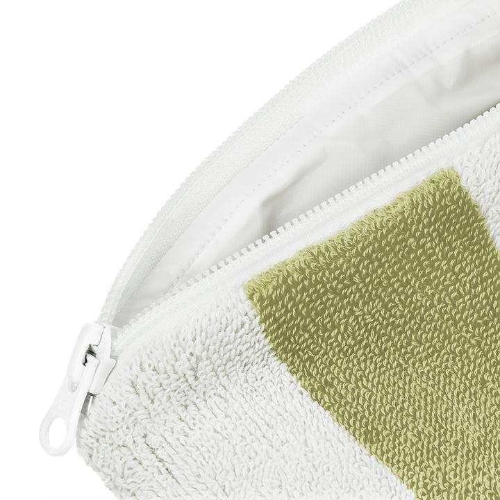Actual product image Kolma Necessaire Stripy Olive/Weiss