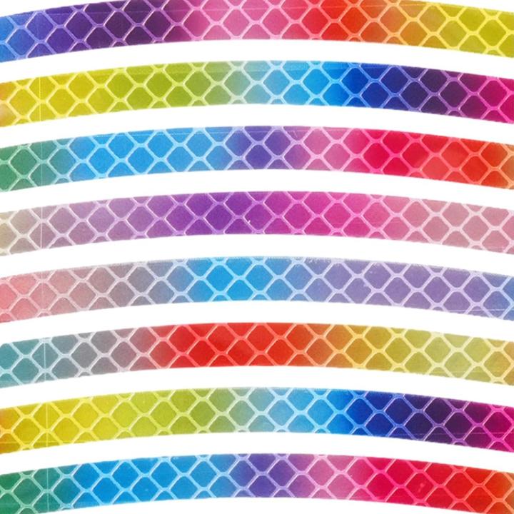 Produktbild Cbx 20 Stück Regenbogen Fahrrad Reflektoren, Reflektierende Streifen für Fahrräder