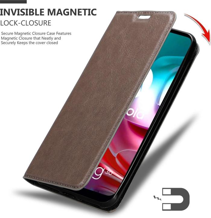 Produktbild Cadorabo Book Invis. Magnet Hülle (Motorola Moto G10, Motorola Moto G30)
