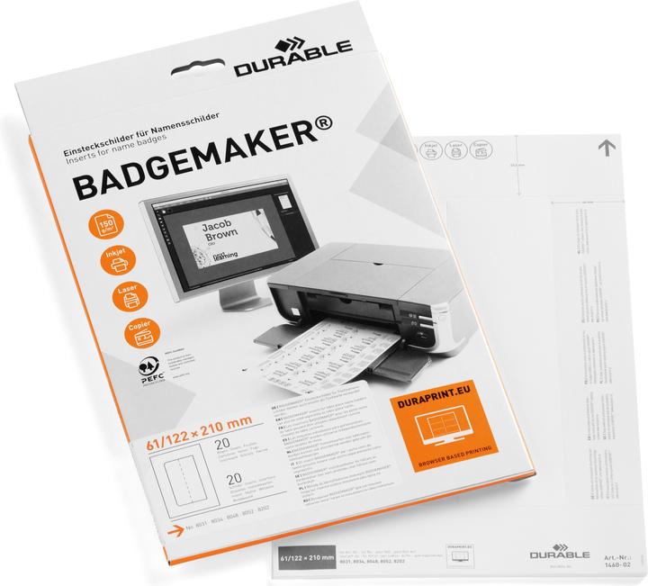 Actual product image Durable BADGEMAKER - Replacement labels