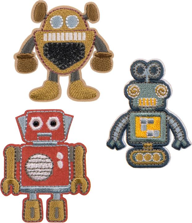 Produktbild Lässig Aufbügelbild Roboter 3 Stück