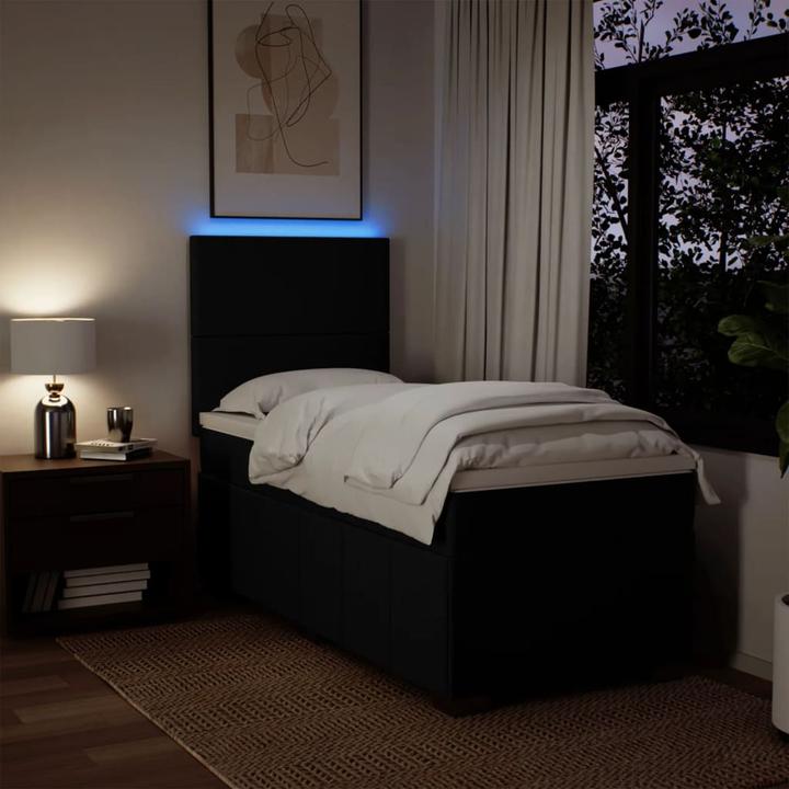 Produktbild vidaXL Bo x springbett mit Matratze 90 x 190 cm Stoff (90 x 190 cm)