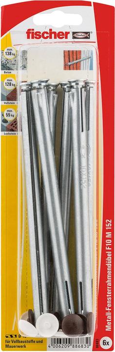 Produktbild Fischer Fensterrahmendübel F 10 M 152 K (6 Stk.)