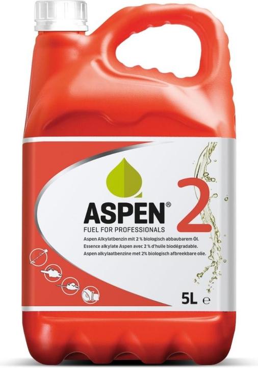 Image du produit Aspen ASPEN2 Gebrauchsfertige Benzinmischung 5 Liter für Zweitaktmotoren (Scie, Aspirateur + souffleur de feuilles, Cisaille-haie)