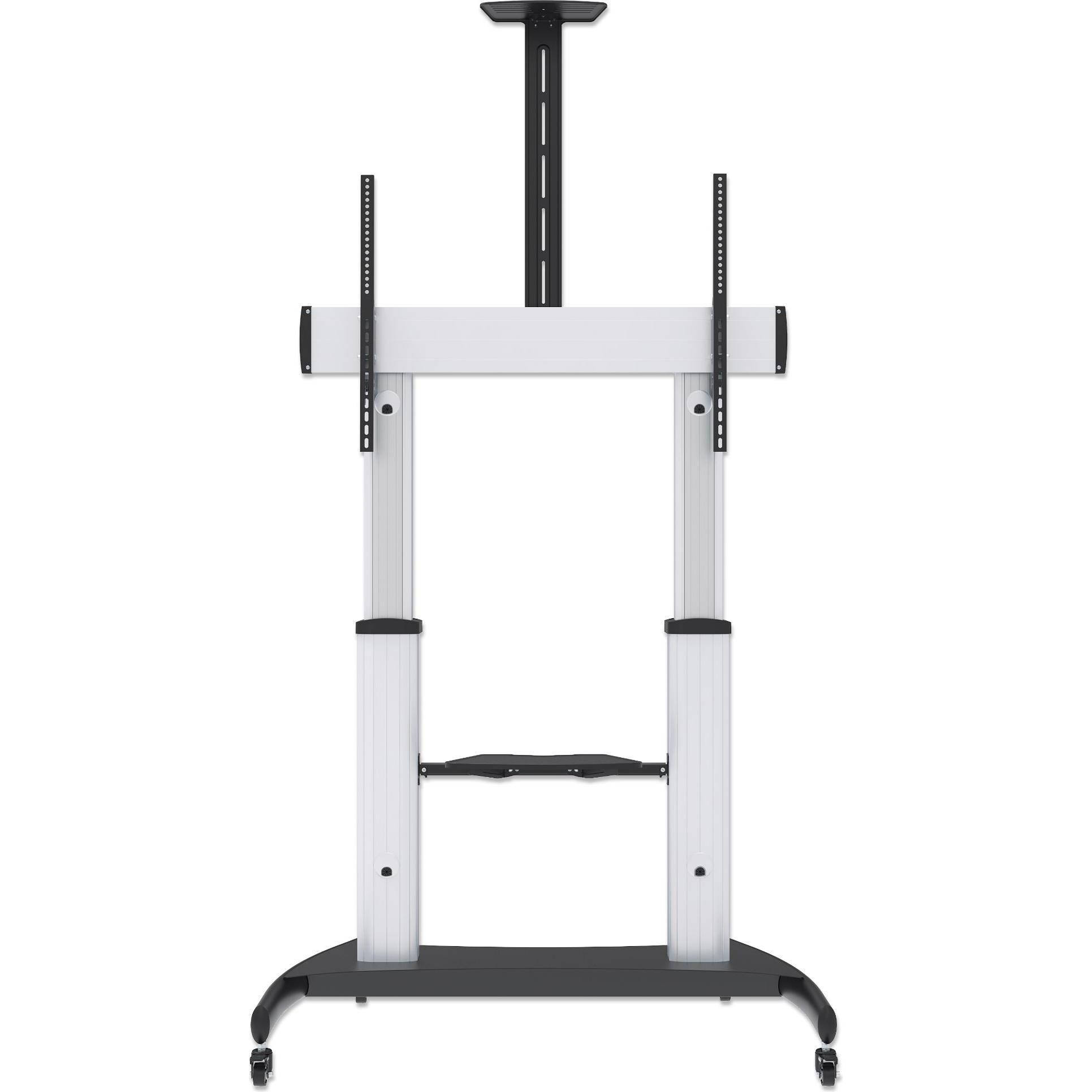 Manhattan Premium Multimedia TV-Ständer auf Rollen mit besonders hoher Traglast (LCD, 100", 100 kg), TV Ständer, Silber,...